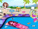 Jouer à Monster high swimming pool cleaning