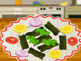 Jouer à Turkish stuffed grape leaves