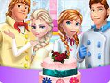 Jouer à Frozen family cooking wedding cake
