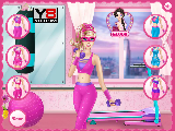 Jouer à Barbie superhero gym workout