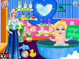 Jouer à Baby elsa bubble bath