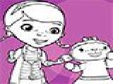Jouer à Coloring doc mcstuffins and lambie
