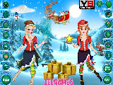 Jouer à Elsa and anna helping santa