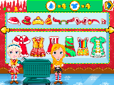 Jouer à Elsa and anna babies christmas shoping