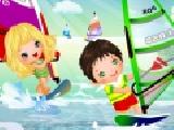 Jouer à Couple baby windsurfing