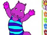 Jouer &agrave; Happy hippo coloring