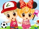 Jouer à Twin baby boy and girl dress up