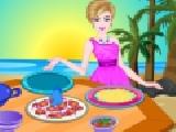 Jouer à Barbie cooking sunrise pizza