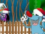 Jouer à Oggy and cockroaches: x-mas snowball