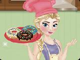 Jouer à Elsa cooking donuts