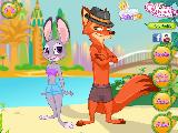 Jouer à Zootopia nick and judy dressup