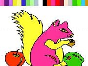 Jouer à Squirrel in Apple Garden Coloring Game