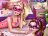 Jouer à Super-Barbie pyjama party