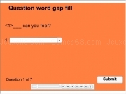 Jouer à Beginner question word gap fill