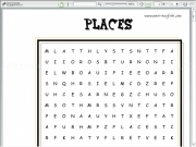 Jouer à Places 1 wordsearch