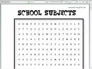 Jouer à Subjects wordsearch