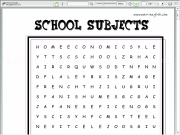 Jouer à Subjects wordsearch