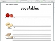 Jouer à Vegetables writing
