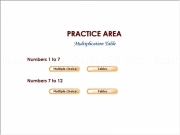Jouer à Practice area - multiplication table