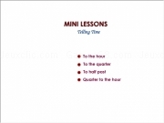 Jouer à Mini lessons - telling time