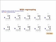 Jouer à Multiplication with regrouping