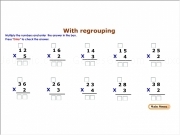 Jouer à Multiplication with regrouping 2