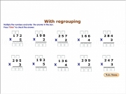 Jouer à Multiplication with regrouping 3
