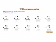 Jouer à Worksheet2 multiplication 2d