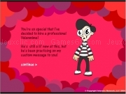 Jouer à Valentine mime message 2 ecard
