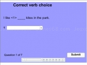 Jouer à Verb choice beginners