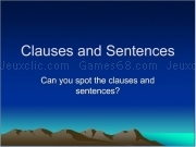 Jouer à Clauses and sentences