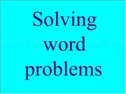Jouer à Solving word problems