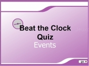 Jouer à Beat the clock quiz - events
