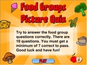 Jouer à Food groups picture quiz