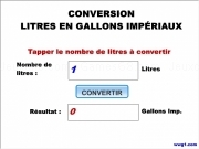 Jouer à Litres gallons imperiaux