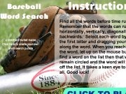 Jouer à Baseball word search