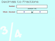 Jouer à Decimals to fractions