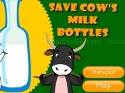 Jouer à Save cows milk bottles