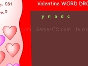 Jouer à Valentine word drop game