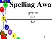Jouer à Spelling award