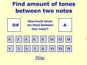 Jouer à Find amount of tones between two notes