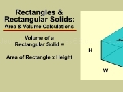 Jouer à Area and volume calculations - rectangles and rectangular solids