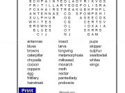 Jouer à Butterflies and moths word search