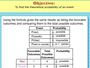 Jouer à Find the theoritical probability of an event
