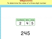 Jouer à Determine the value of a 3 digit number