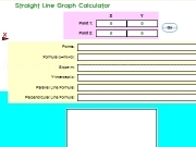 Jouer à Straight line graph calculator