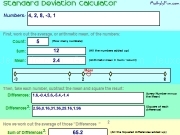 Jouer à Standard deviation calculator