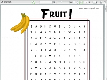 Jouer &agrave; Fruit wordsearch